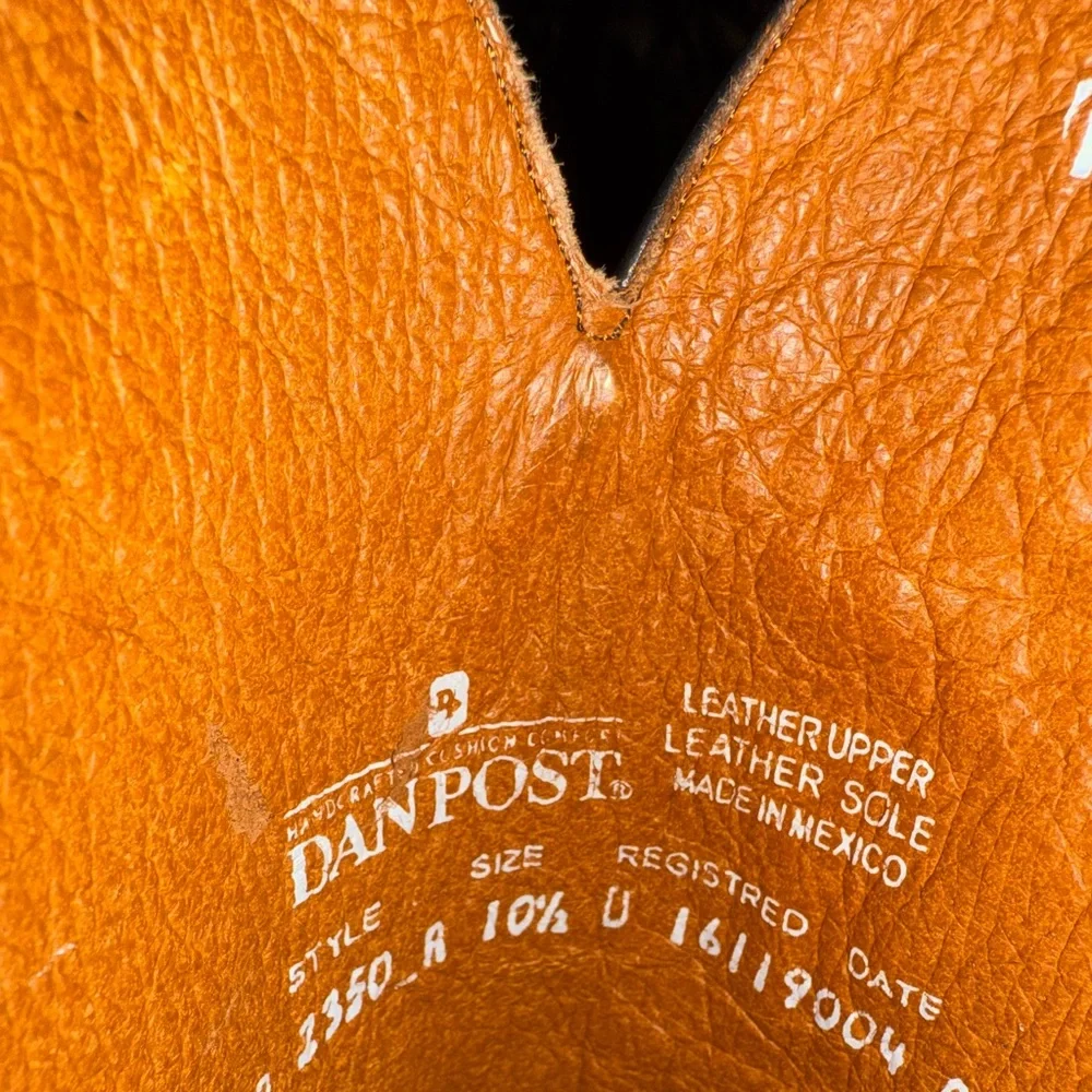 Dan Post 10.5D Black Lizard Cowboy Boots - Picture 11 of 12